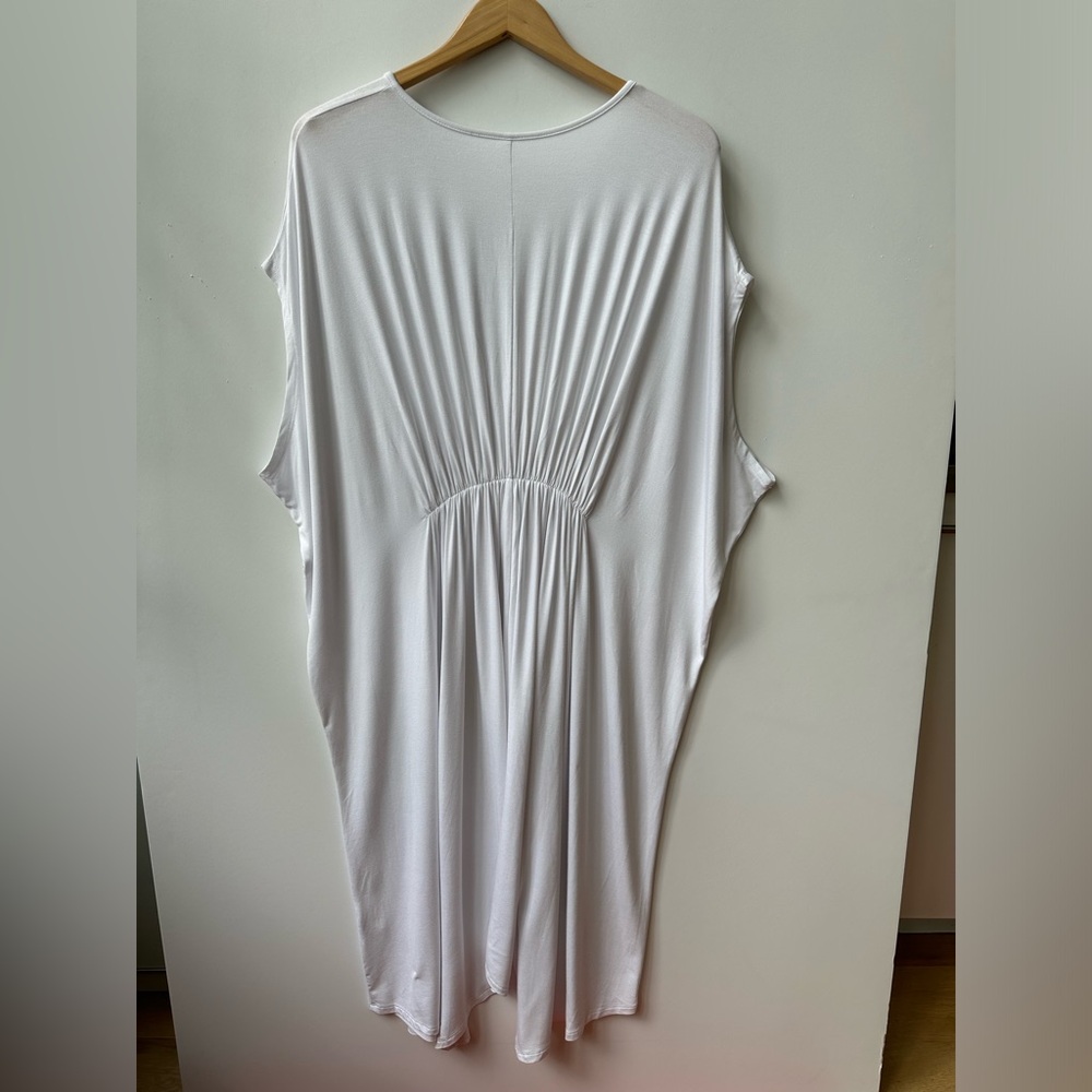 ELOQUII - Jersey Knit Dolman Sleeve Caftan - White - Plus Size 18/20 - Picture 3 of 6